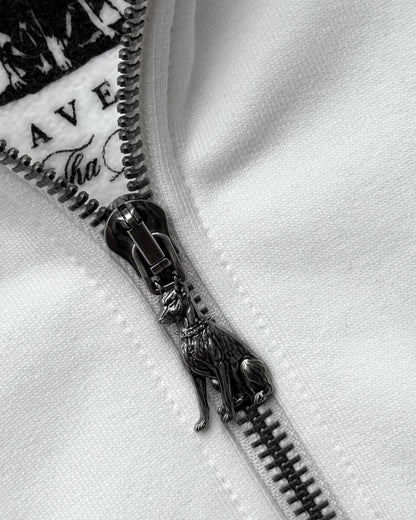 Reaven White Run Tha Streetz Zip Hoodie