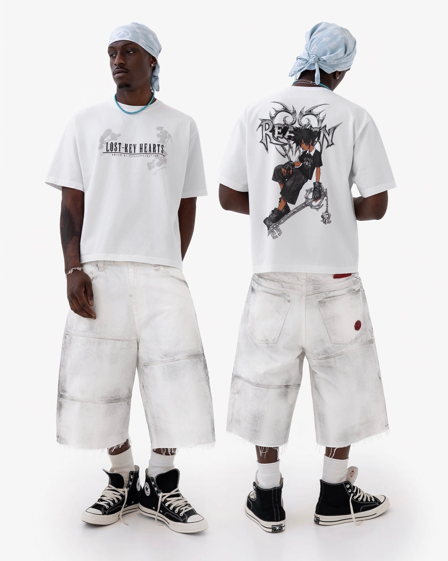 Reaven White Lost Key Hearts T-Shirt