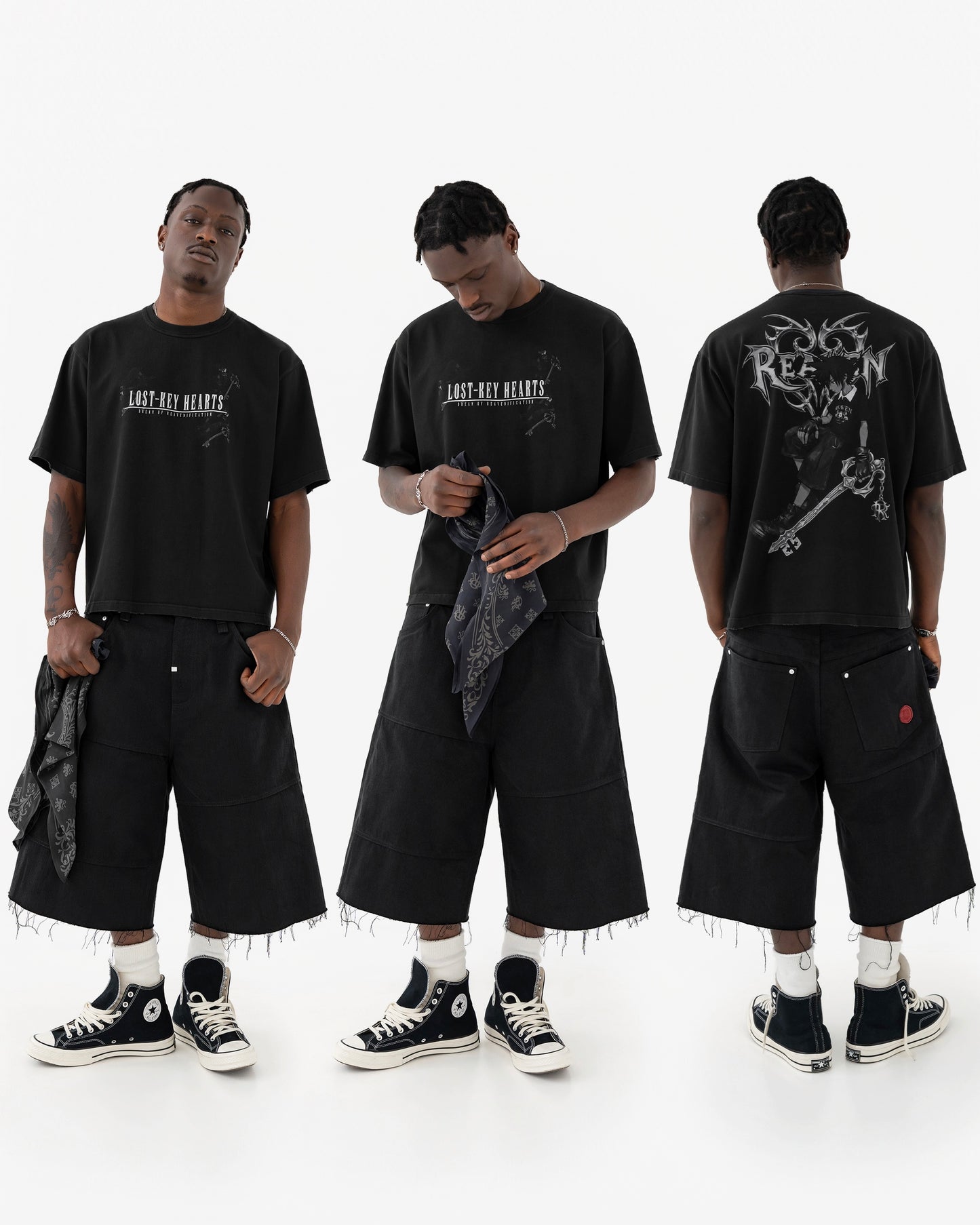 Reaven Black Lost Key Hearts T-Shirt