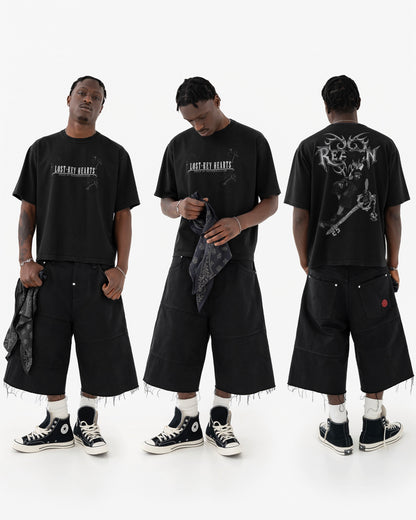 Reaven Black Lost Key Hearts T-Shirt