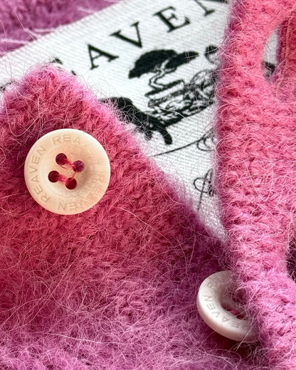 Reaven Strawberry Cream Alpaca Polo Knit