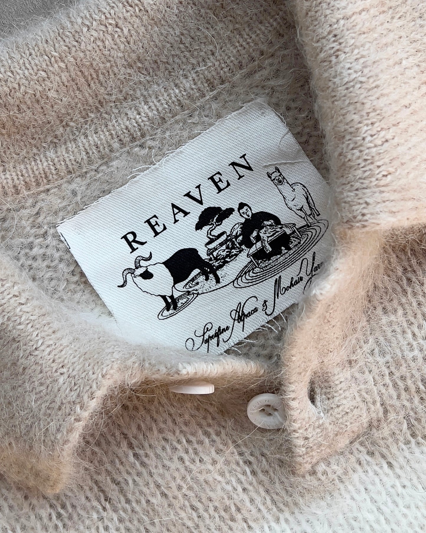 Reaven Caffé Latte Alpaca Polo Knit