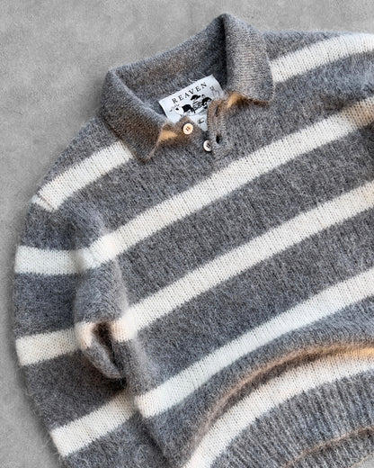 Reaven Wolf Grey Alpaca Polo Knit
