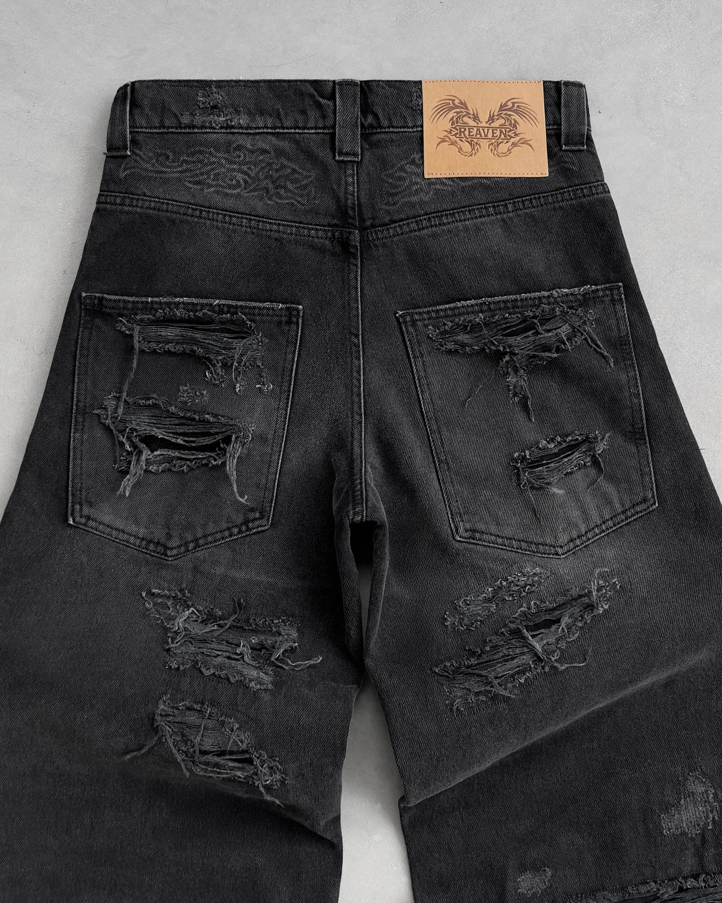Reaven Washed Black Draco Denim Jeans