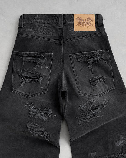 Reaven Washed Black Draco Denim Jeans
