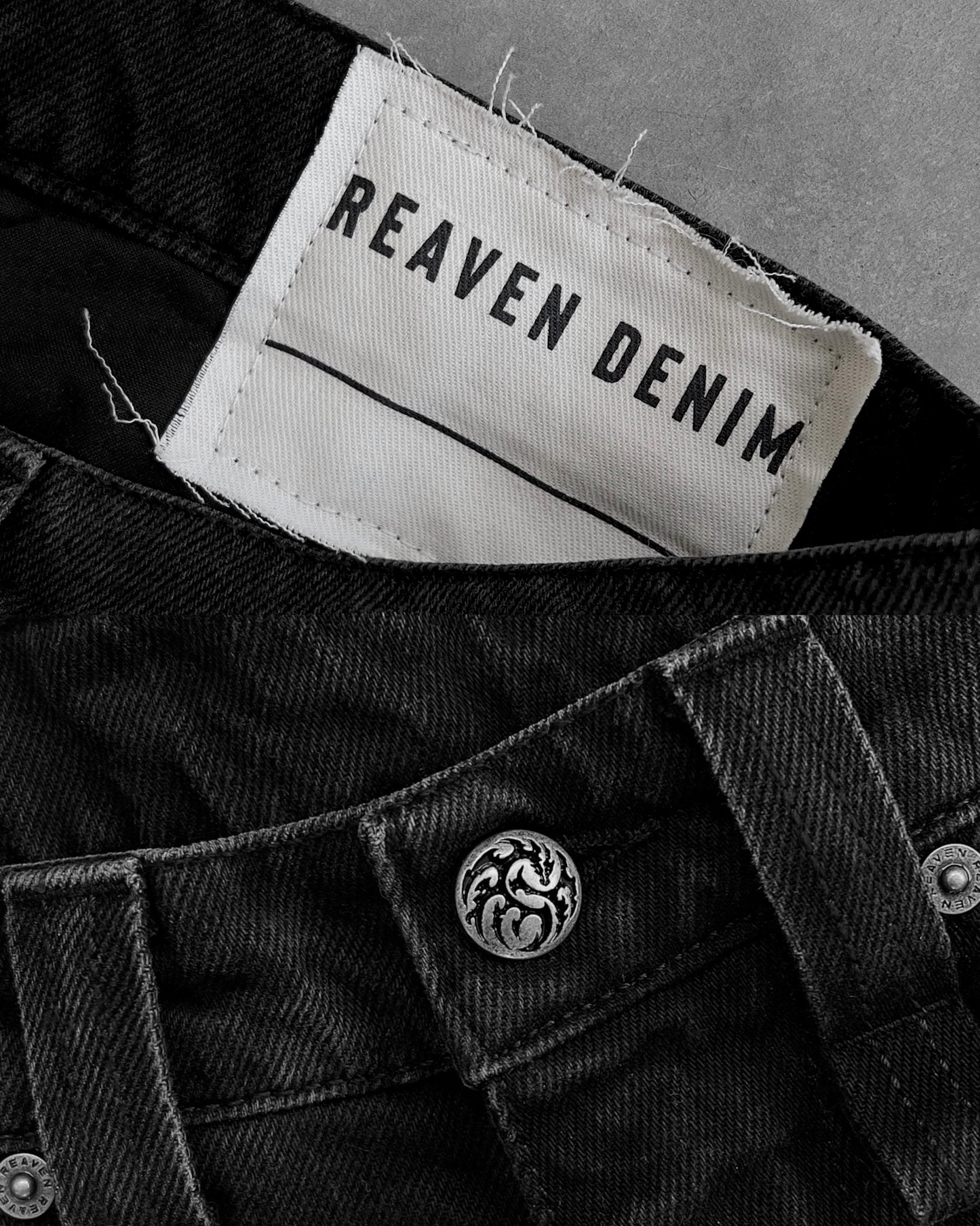 Reaven Washed Black Draco Denim Jeans