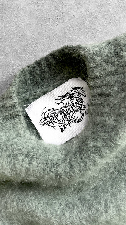 Reaven Matcha Green Nuvola Mohair Knit