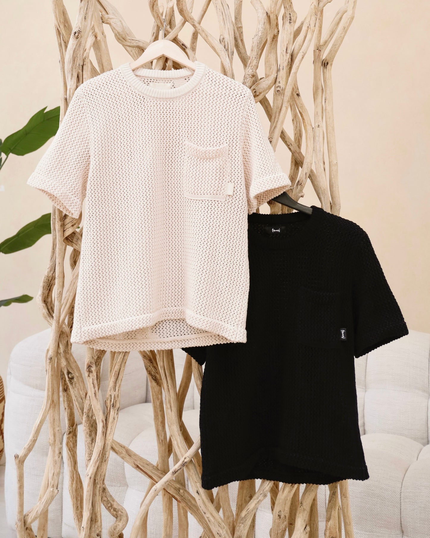 Reaven Black Knitted T-Shirt