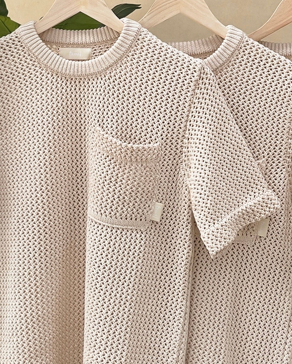Reaven Cream Knitted T-Shirt