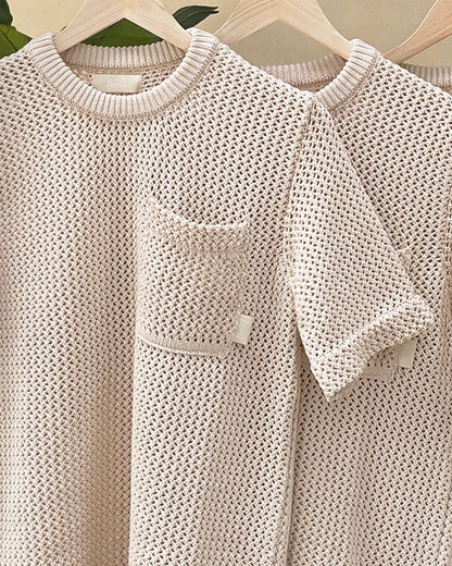 Reaven Cream Knitted T-Shirt