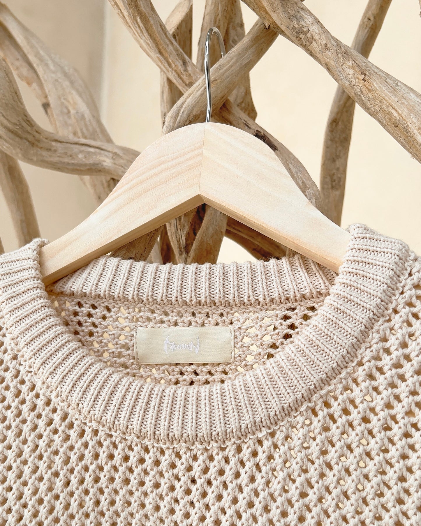Reaven Cream Knitted T-Shirt