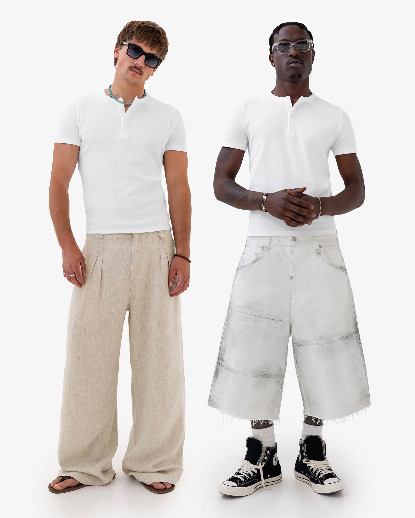 Reaven White Serafino Slim T-Shirt