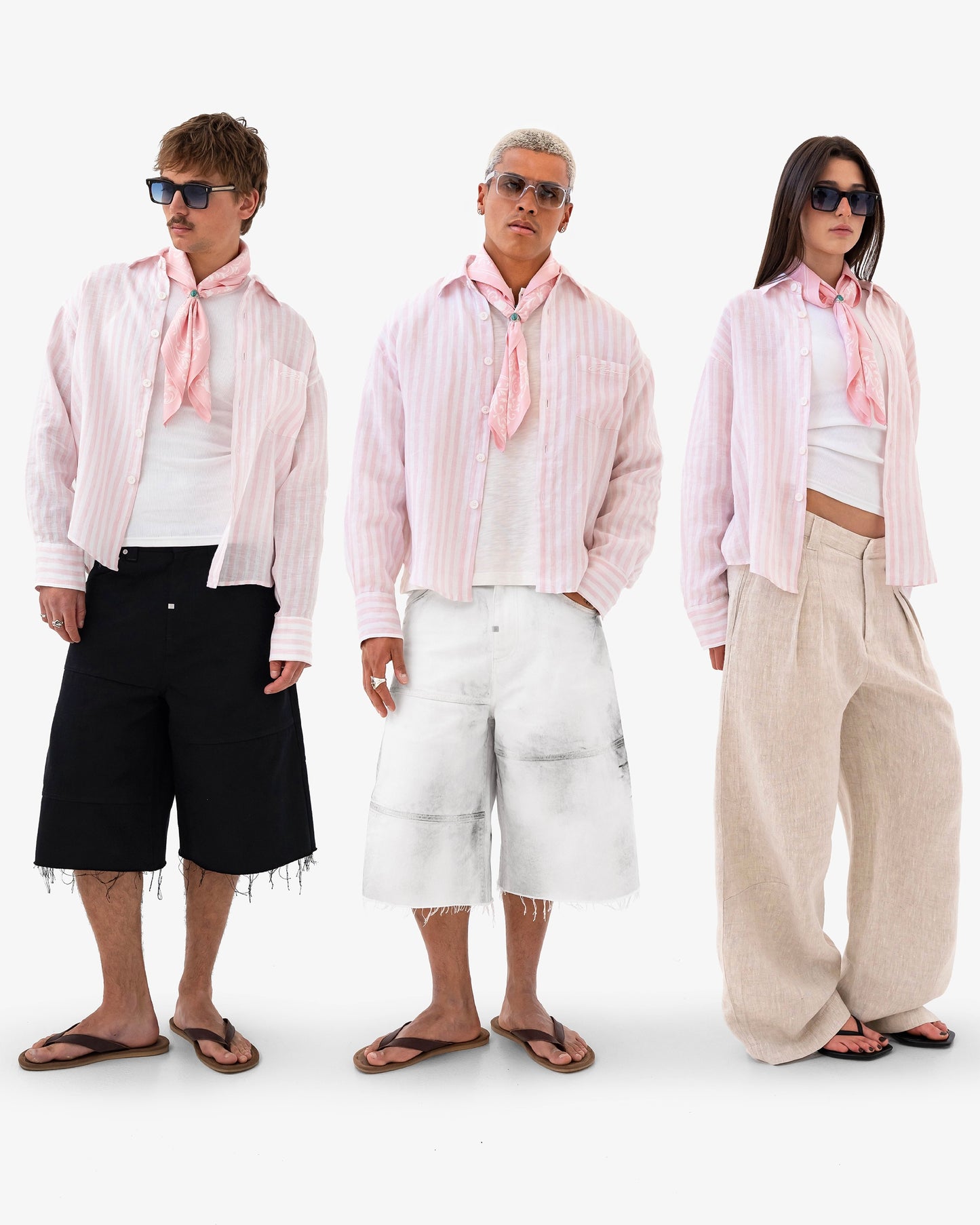Reaven Pink Stamp Foulard