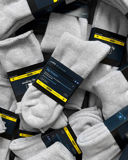 Reaven Light Grey Big Steppers Socks