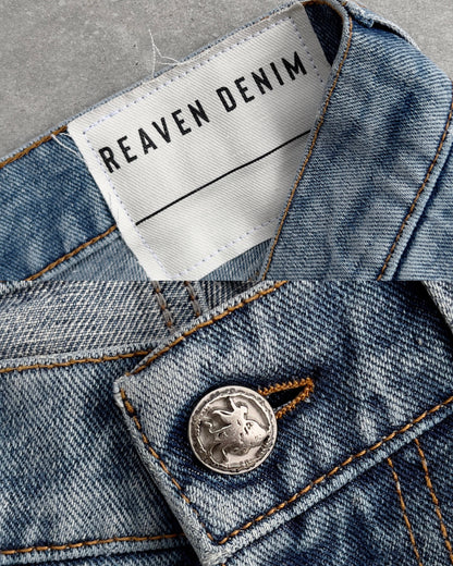 Reaven Washed Blue Bootcut Denim Jeans