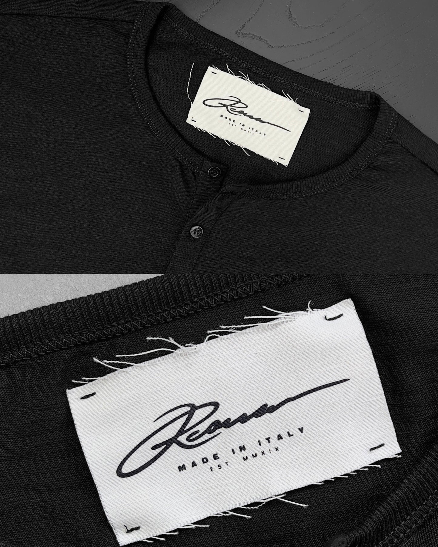 Reaven Black Serafino T-Shirt