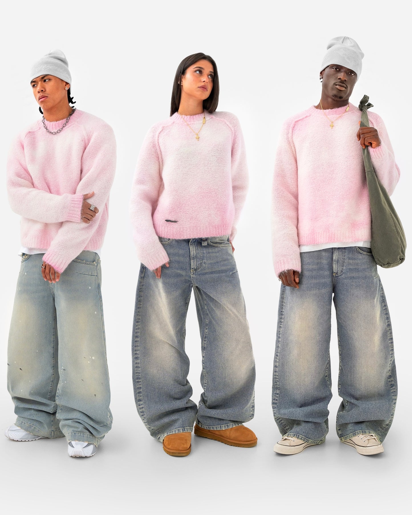 Reaven Baby Pink Nuvola Mohair Knit