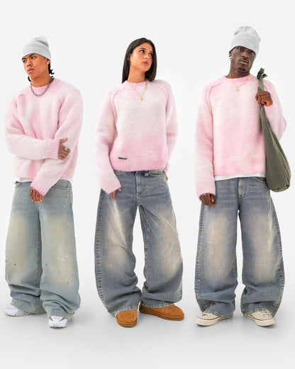 Reaven Baby Pink Nuvola Mohair Knit