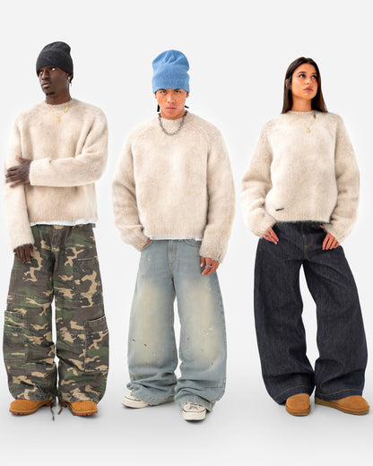 Reaven Vanilla Cream Nuvola Mohair Knit