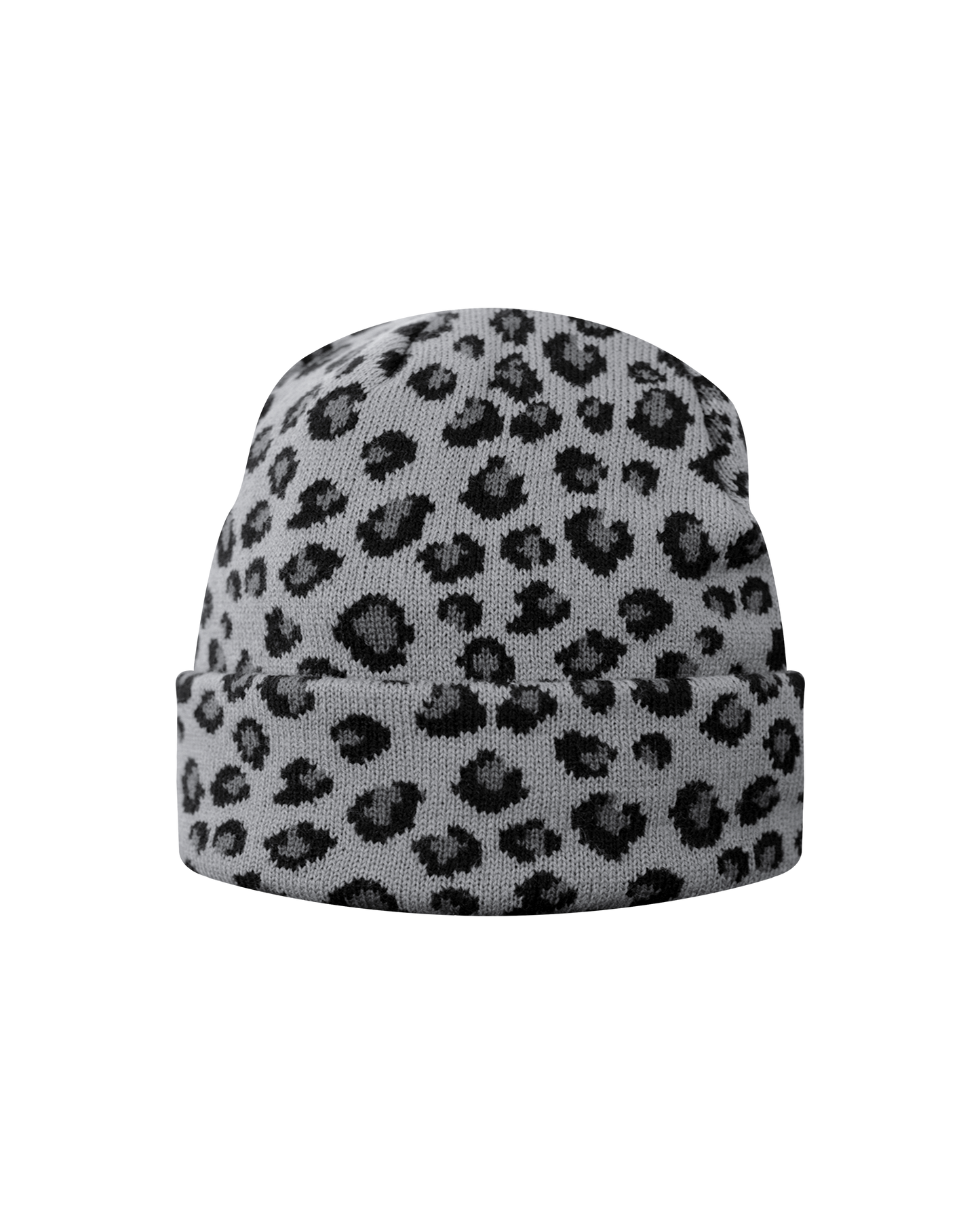Reaven Grey Leopard Beanie