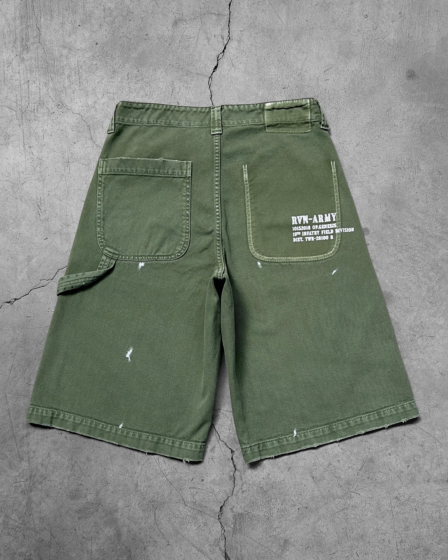 Reaven Olive Army Workjorts