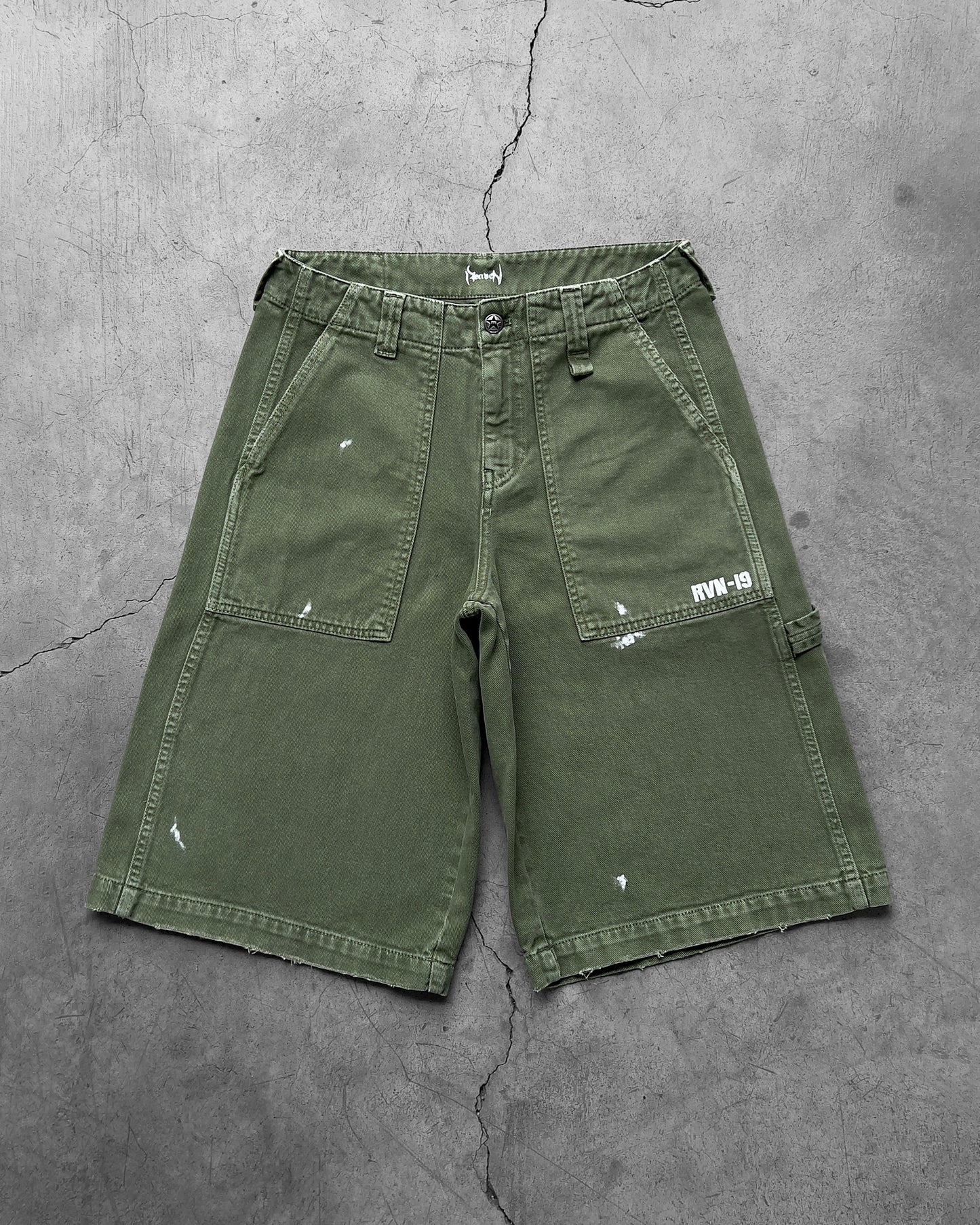 Reaven Olive Army Workjorts