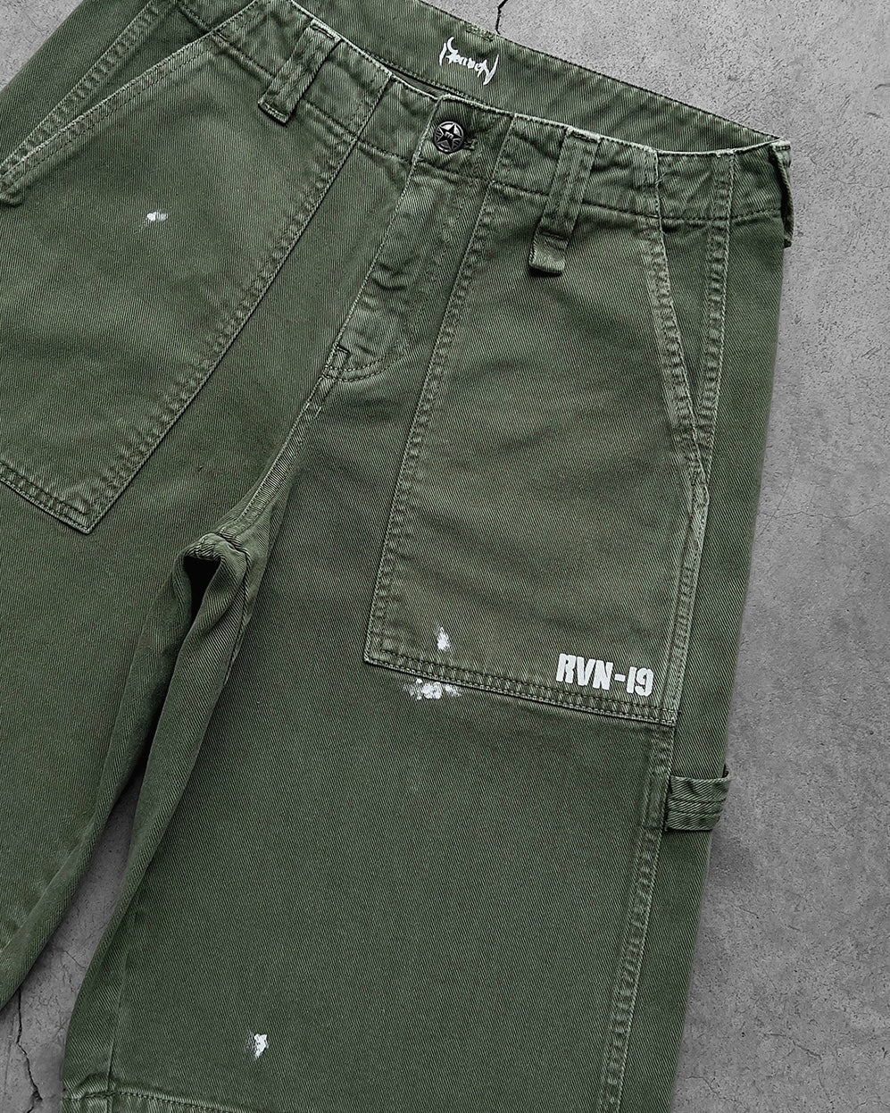 Reaven Olive Army Workjorts