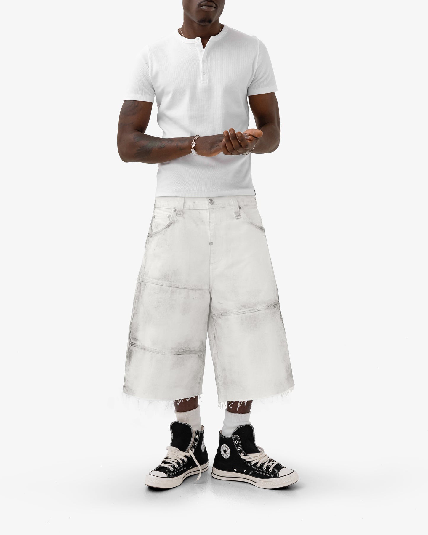 Reaven White Serafino Slim T-Shirt
