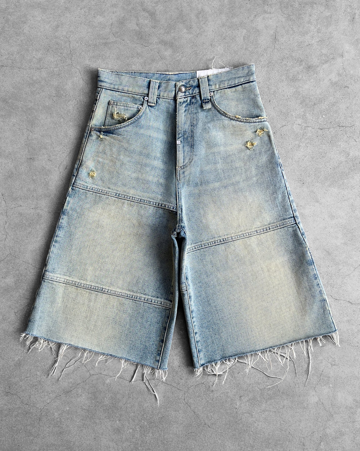 Reaven Aged Blue Stamp Jorts
