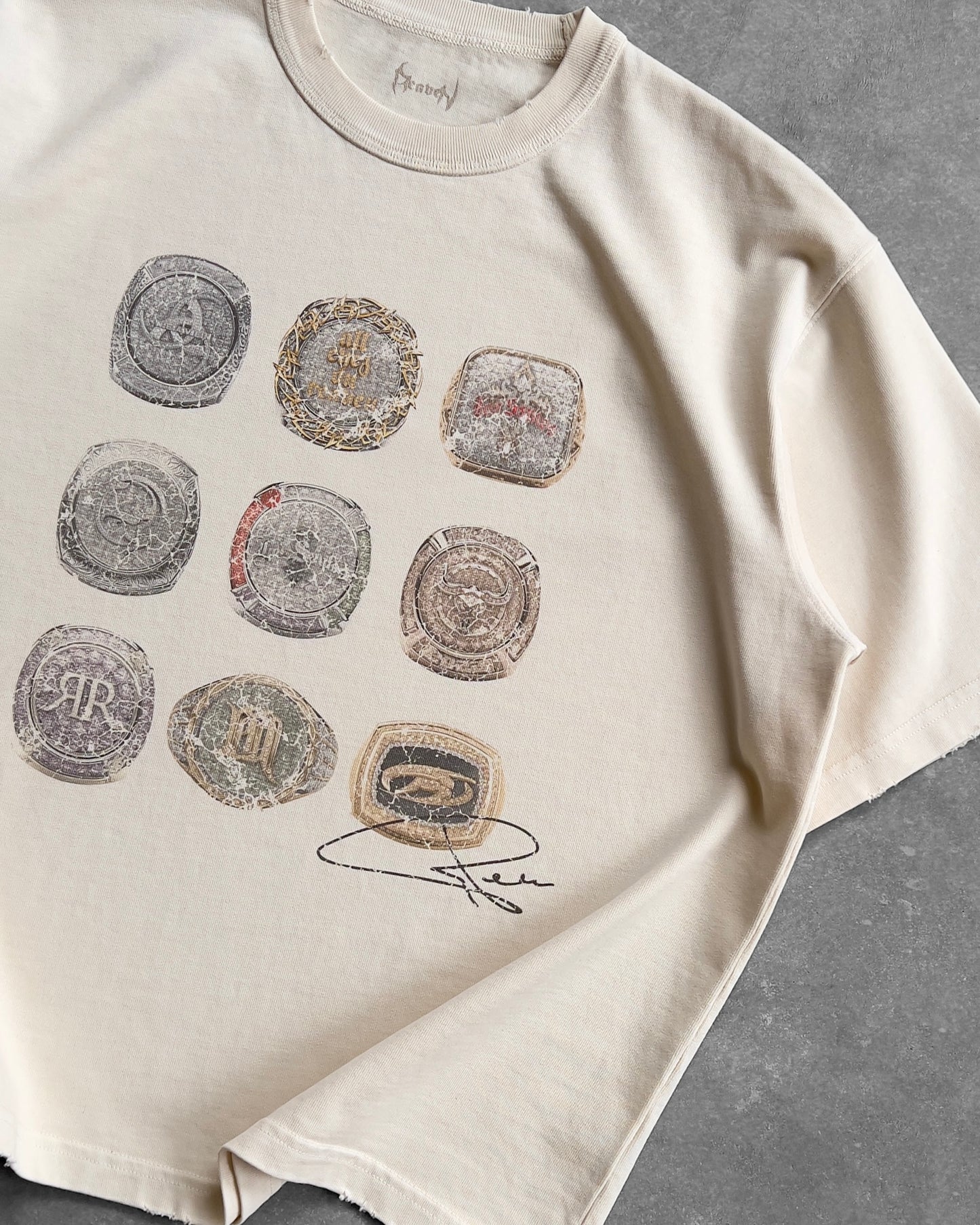Reaven Cream Nine-Peat T-Shirt