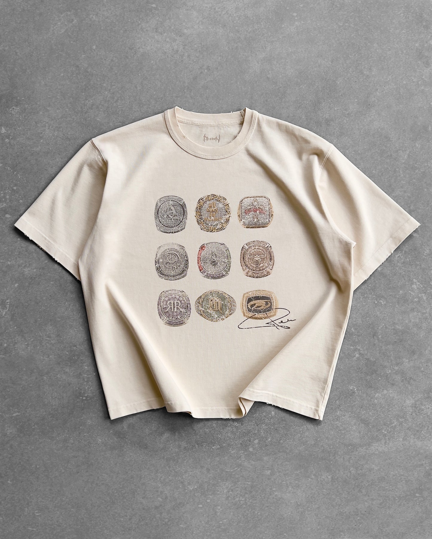 Reaven Cream Nine-Peat T-Shirt