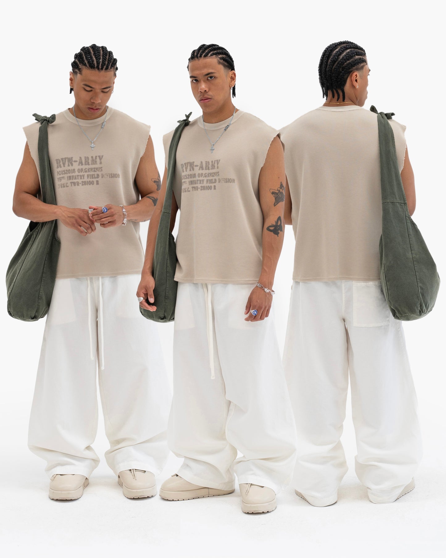 Reaven Olive Army Shoulder Bag