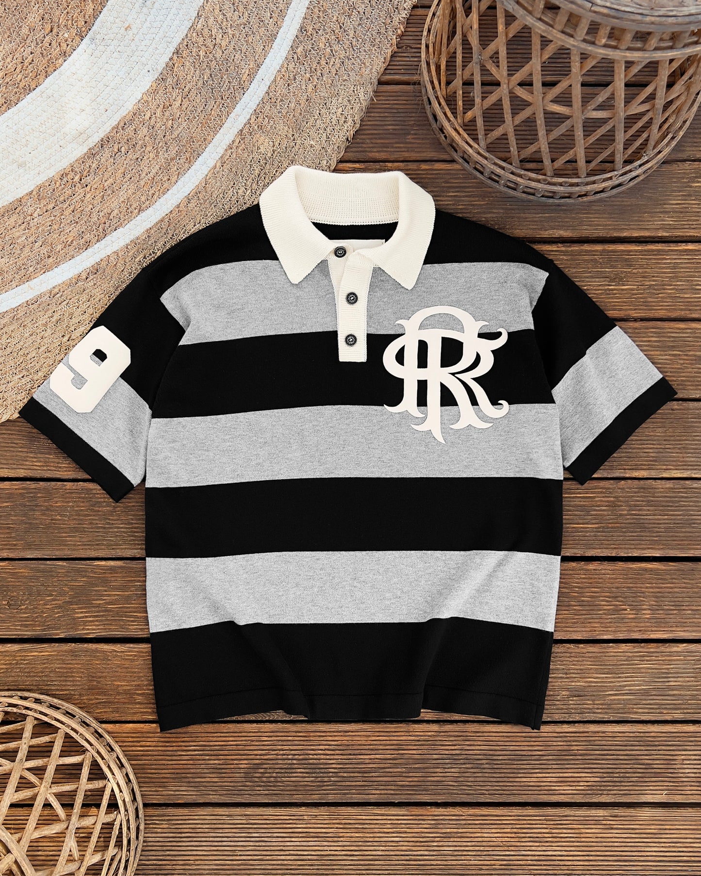 Reaven Black Stamp Polo