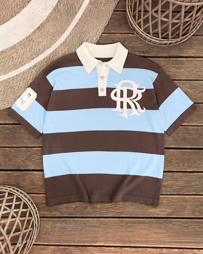 Reaven Mocha Stamp Polo