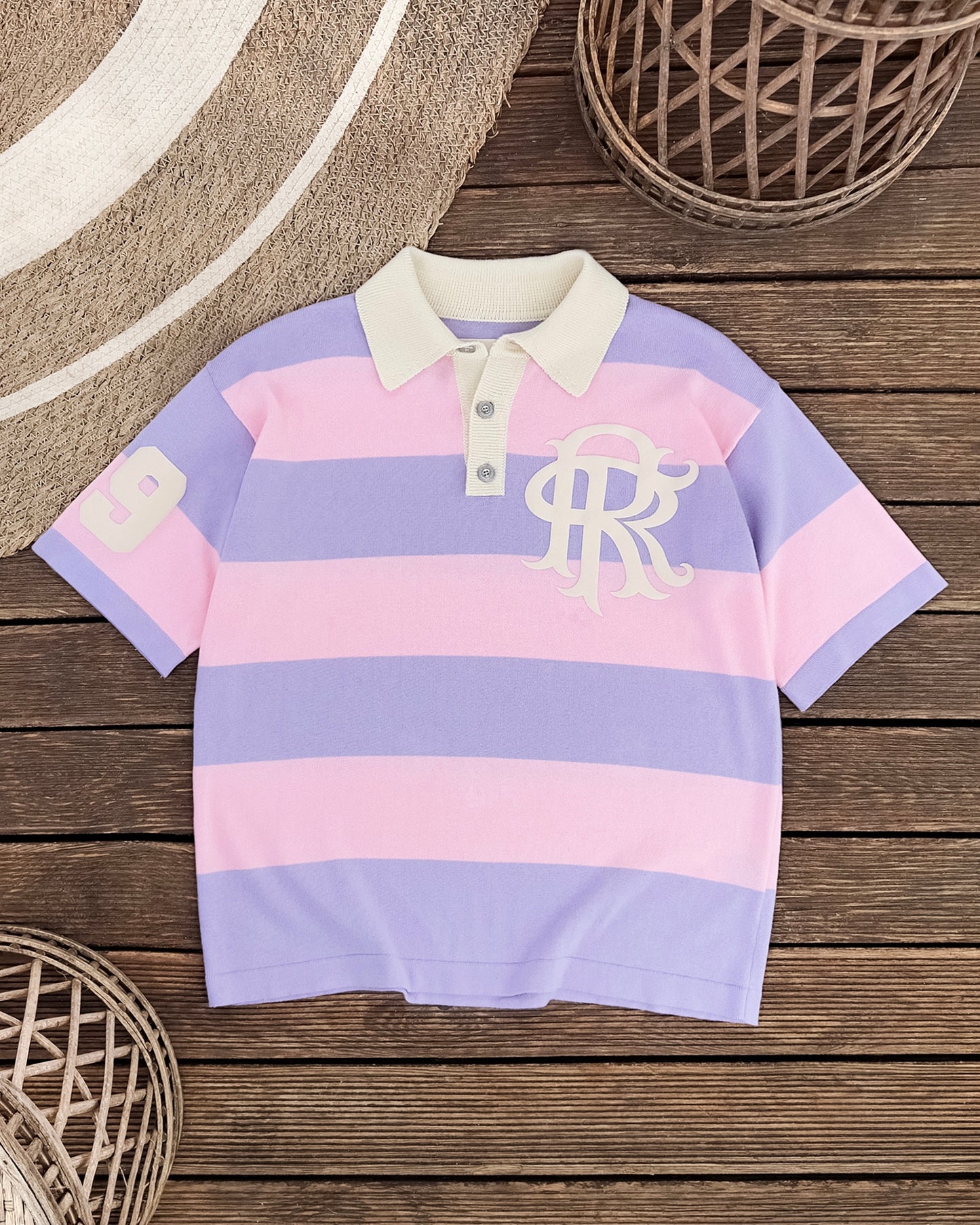 Reaven Lavender Stamp Polo