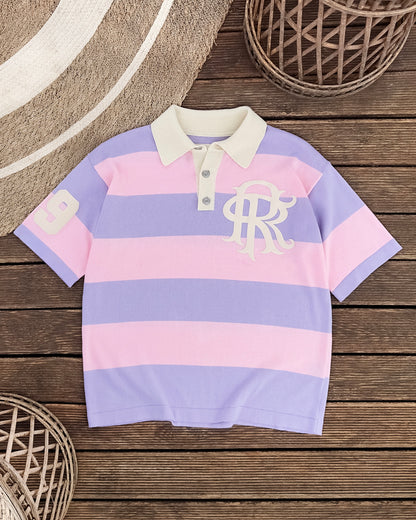Reaven Lavender Stamp Polo