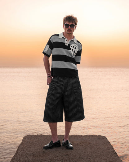 Reaven Black Stamp Polo