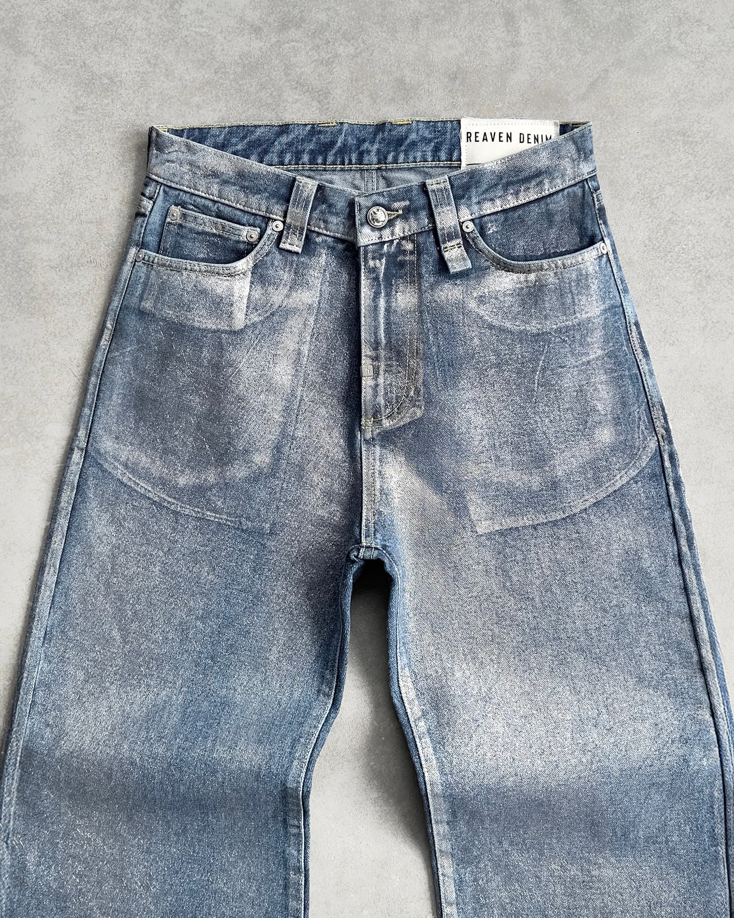 Reaven Chrome Tears Bootcut Denim Jeans