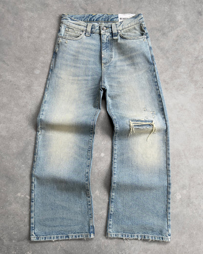 Reaven Aged Blue Bootcut Denim Jeans