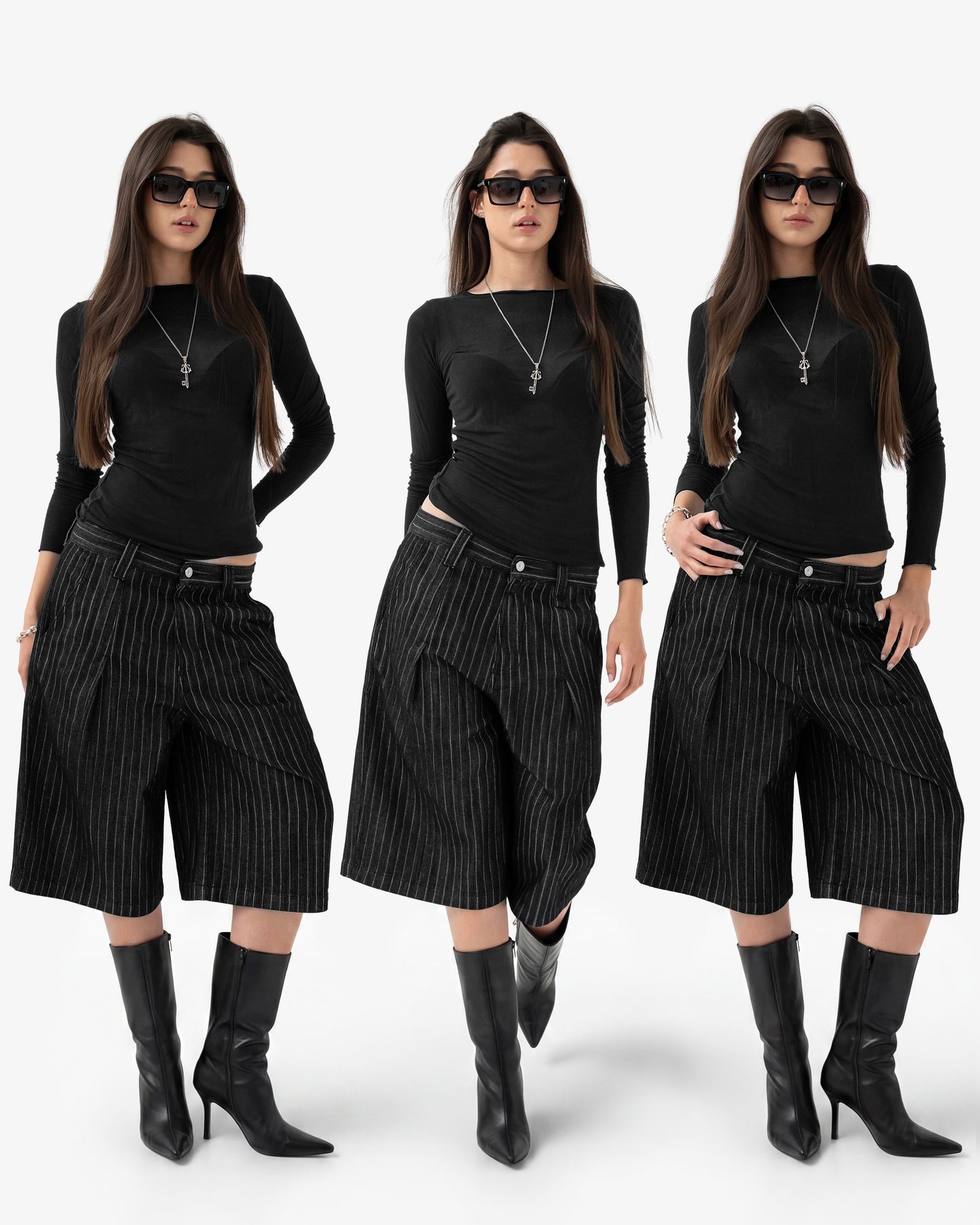 Reaven Pinstripe Tailored Jorts