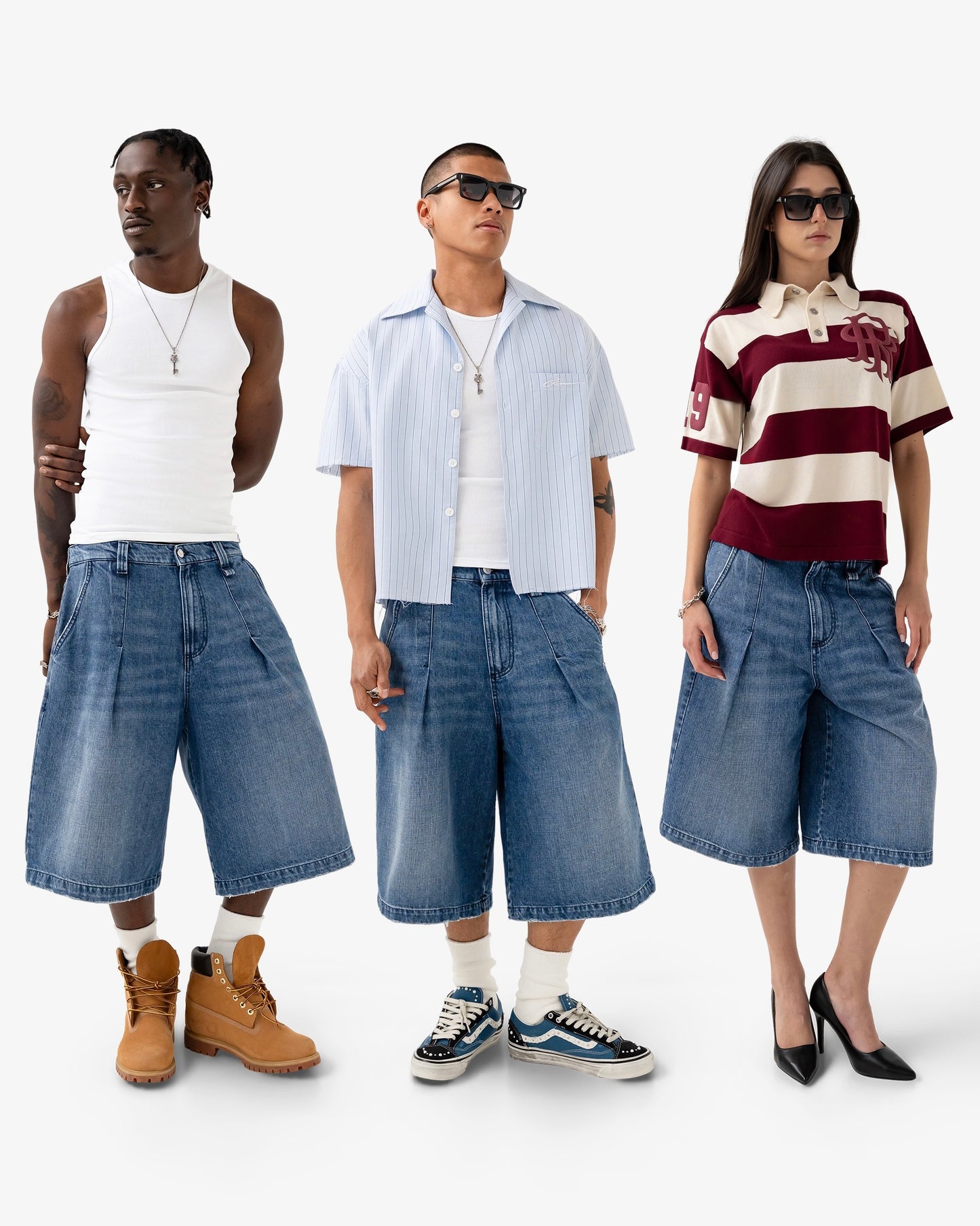 Reaven Washed Blue Tailored Jorts