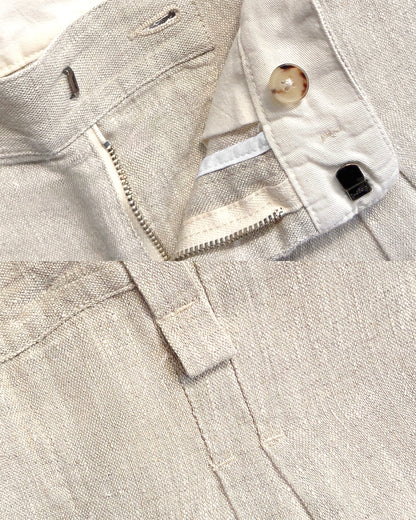 Reaven Natural Linen Pleated Jorts