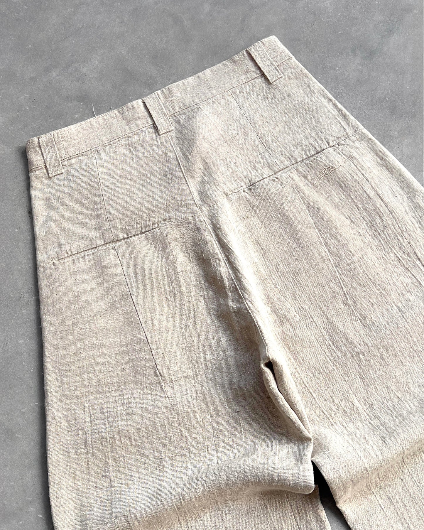 Reaven Natural Linen Pleated Jorts