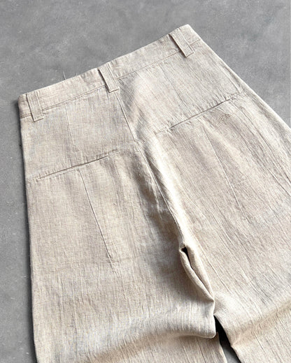 Reaven Natural Linen Pleated Jorts