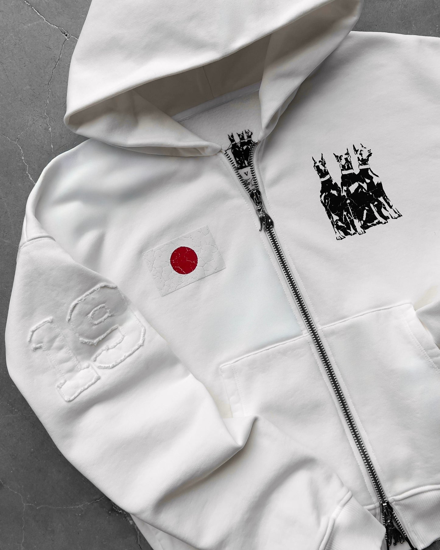 Reaven White Run Tha Streetz Zip Hoodie