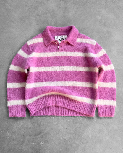 Reaven Strawberry Cream Alpaca Polo Knit