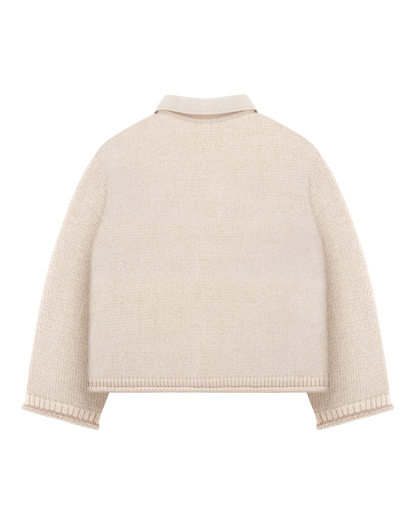 Reaven Cream Riot Half-Zip Polo