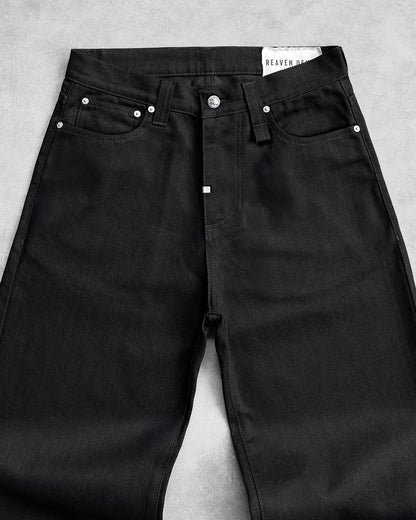 Reaven Raw Black Bootcut Denim Jeans