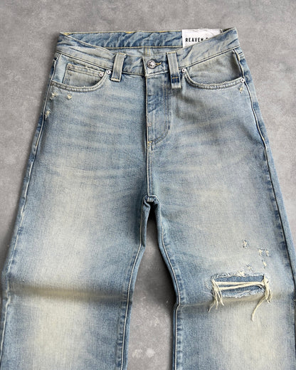 Reaven Aged Blue Bootcut Denim Jeans
