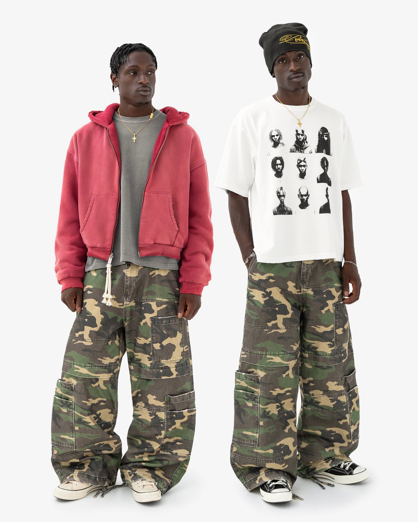 Reaven Woodland Camo Cargo Pants